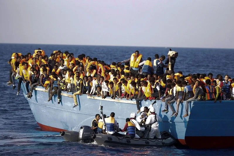 Italian migrant rescue operation off the coast of Libya. Source: © Heath Klein/Flickr, 2016.